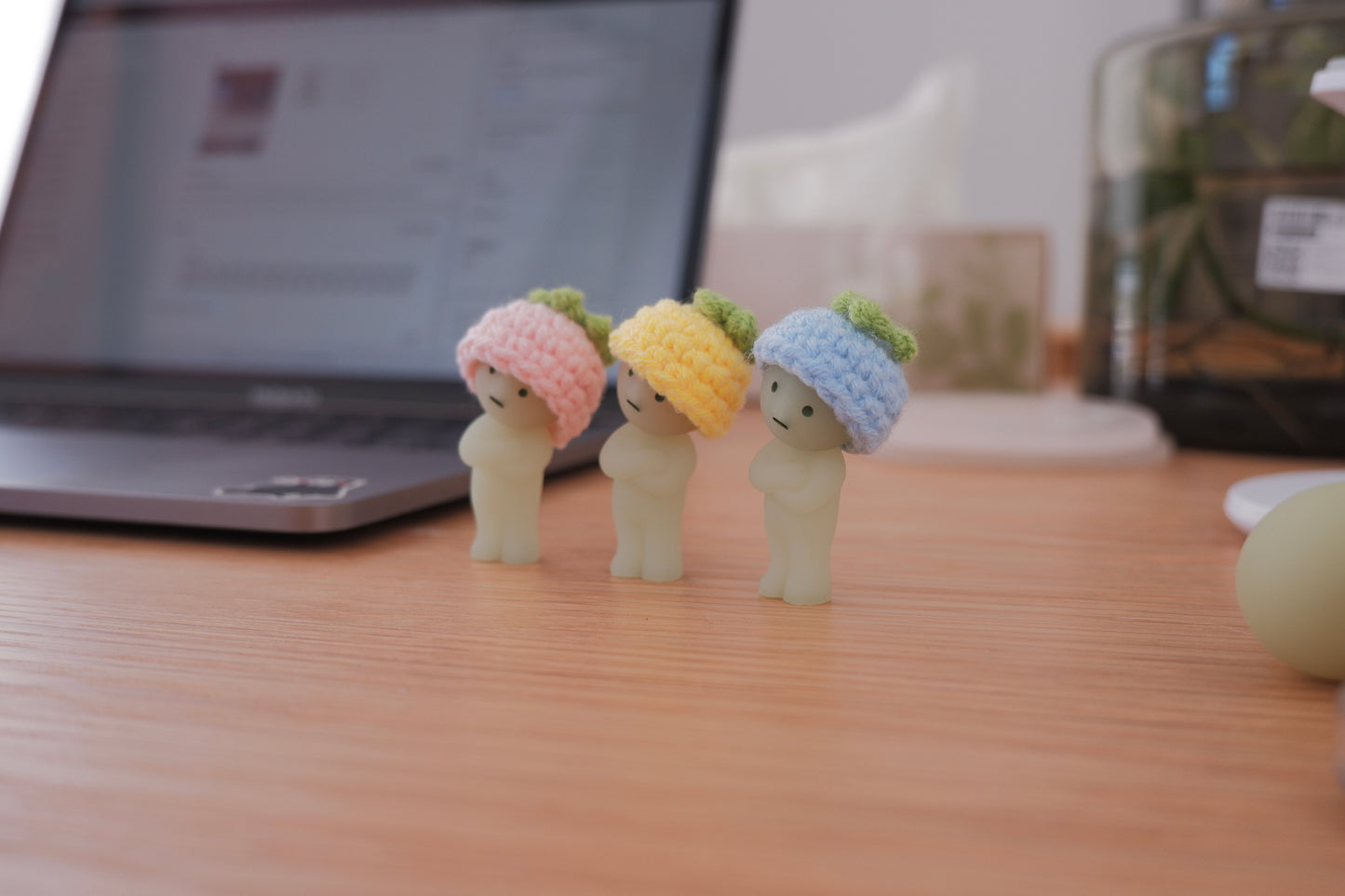 triplet smiski fruit hats