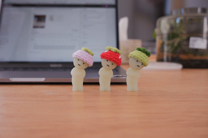 triplet smiski fruit hats