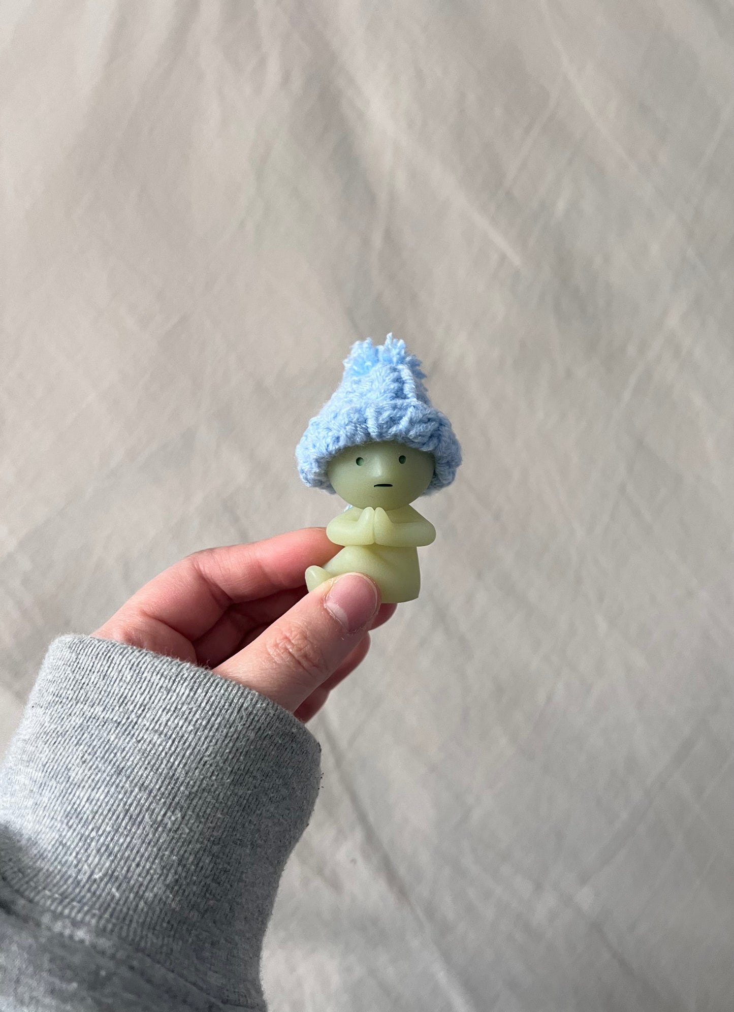smiski pom pom beanie
